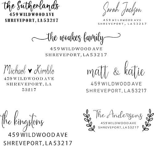 Miniatura 1 de Sellos de dirección personalizados autoentintados, 7 diseños para elegir. Sello de dirección de devolución, sello autoentintado, sello