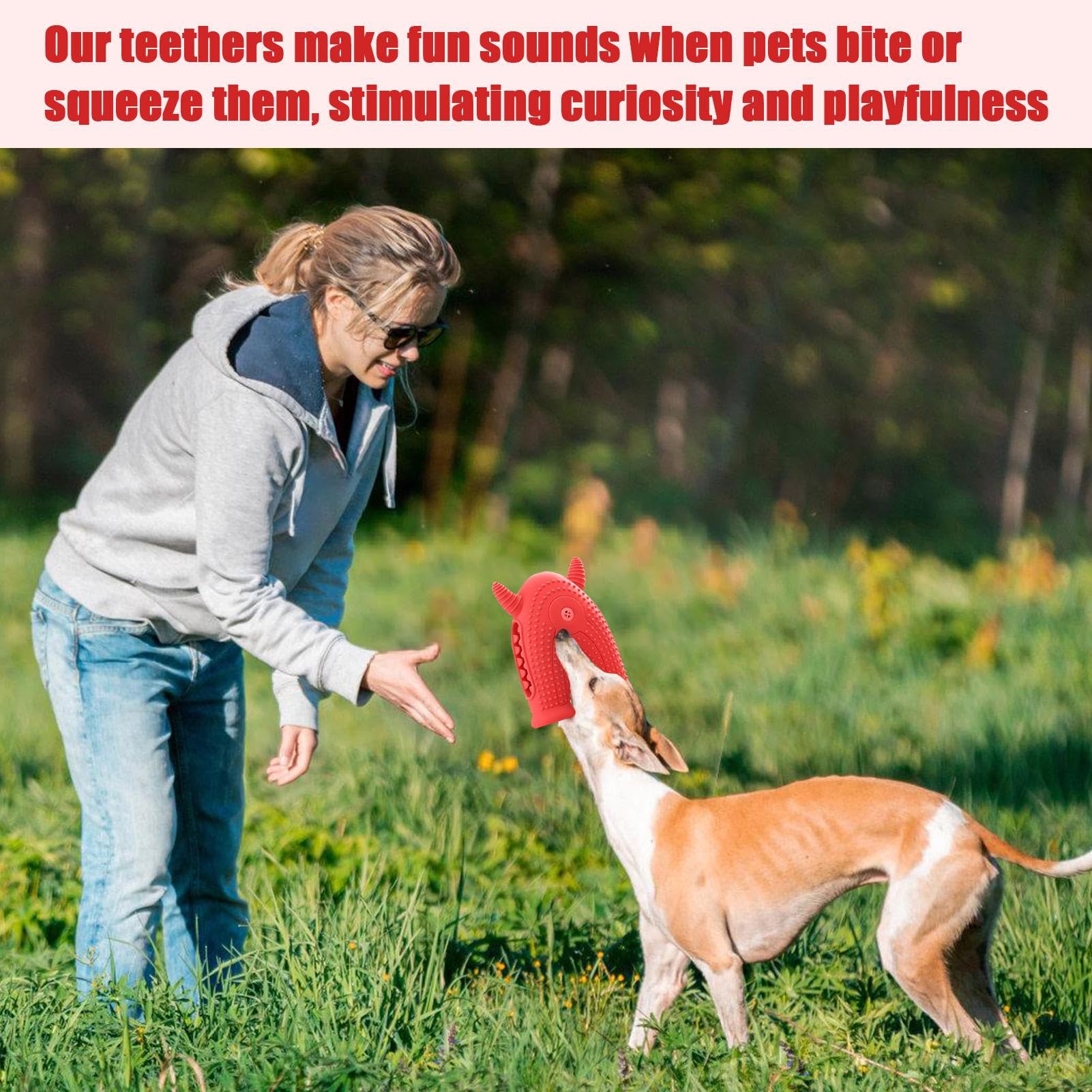 pologmase Juguete para perros para masticadores agresivos, juguete para masticar para perros | Juguete mordedor para perros contra el aburrimiento, juguete interactivo para perros pequeños,