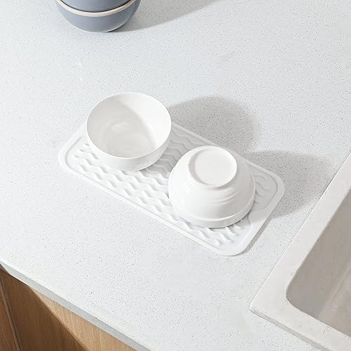 Miniatura 1169 de Tapete de silicona para secado de platos para múltiples usos, fácil de limpiar, ecológico, resistente al calor, tapete de silicona para encimera