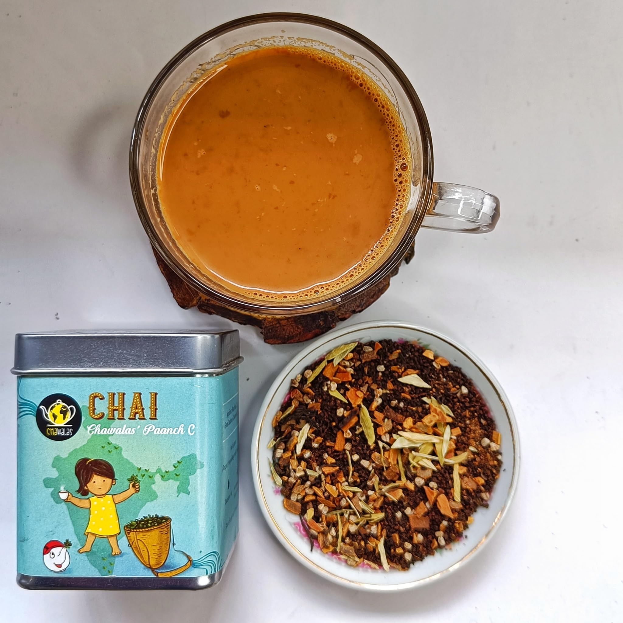 Chawalas Tea |Assam Tea with Cinnamon, Cardamom & Clove |Antioxidant-Rich Spiced Chai |50gms Tin