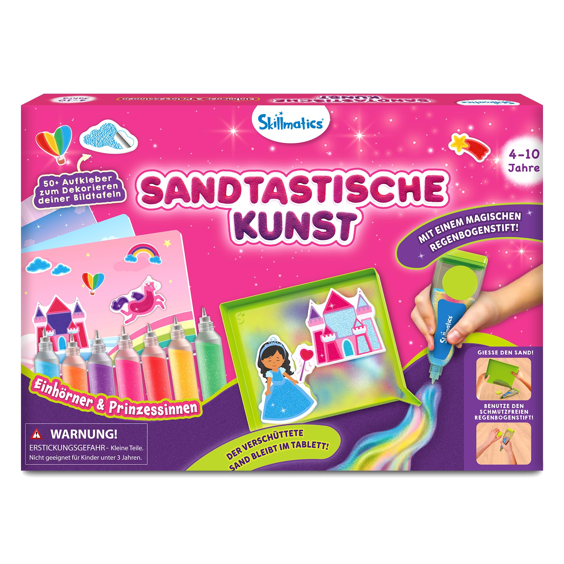 Skillmatics Sandkunst-Set, Geschenk für Mädchen & Jungen ab 4, 5, 6, 7, 8, 9, 10 Jahren