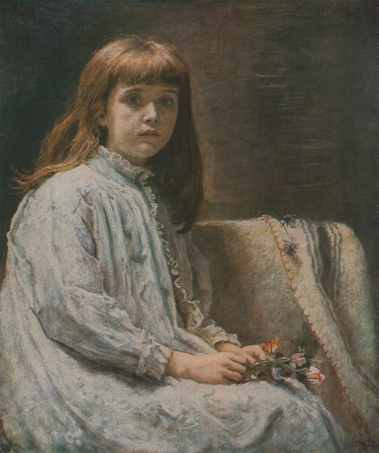 SERENDIPITP Aesthetic Poster Photo Wall Print Retro Picture the Convalescent by John Everett Millais Modern Wall Artwork for Home Decor 60x90cm
