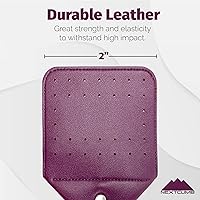 Vista 4 de Fly Swatter Heavy Duty Vegan Leather, 21" Thicker Extra Long Sturdy Metal Woven Wire Handle, Manual Large Flies Killer Swatters Insect Smasher Bug