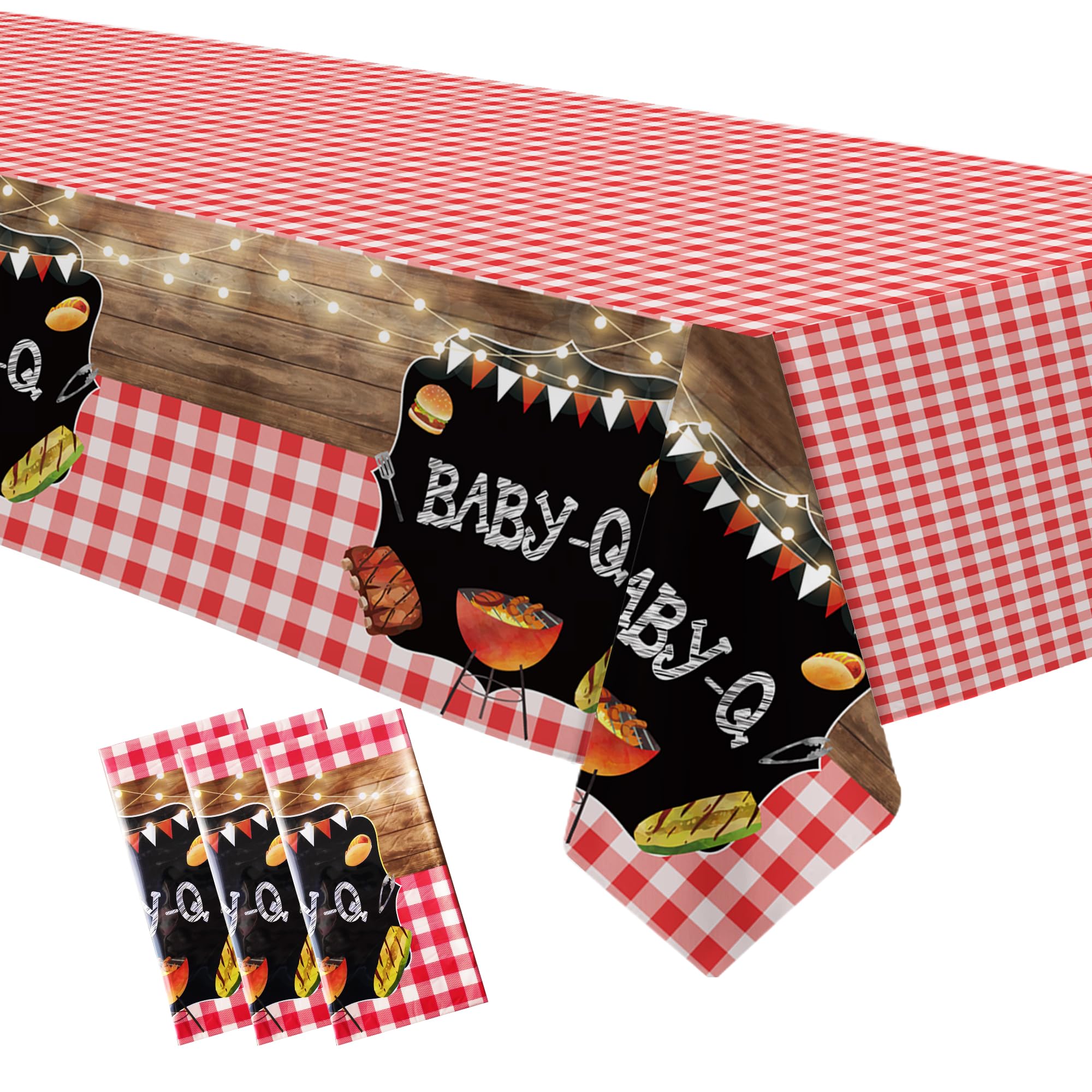 Amazon.com: Xenorik Baby Q Baby Shower Tablecloth Decorations ...