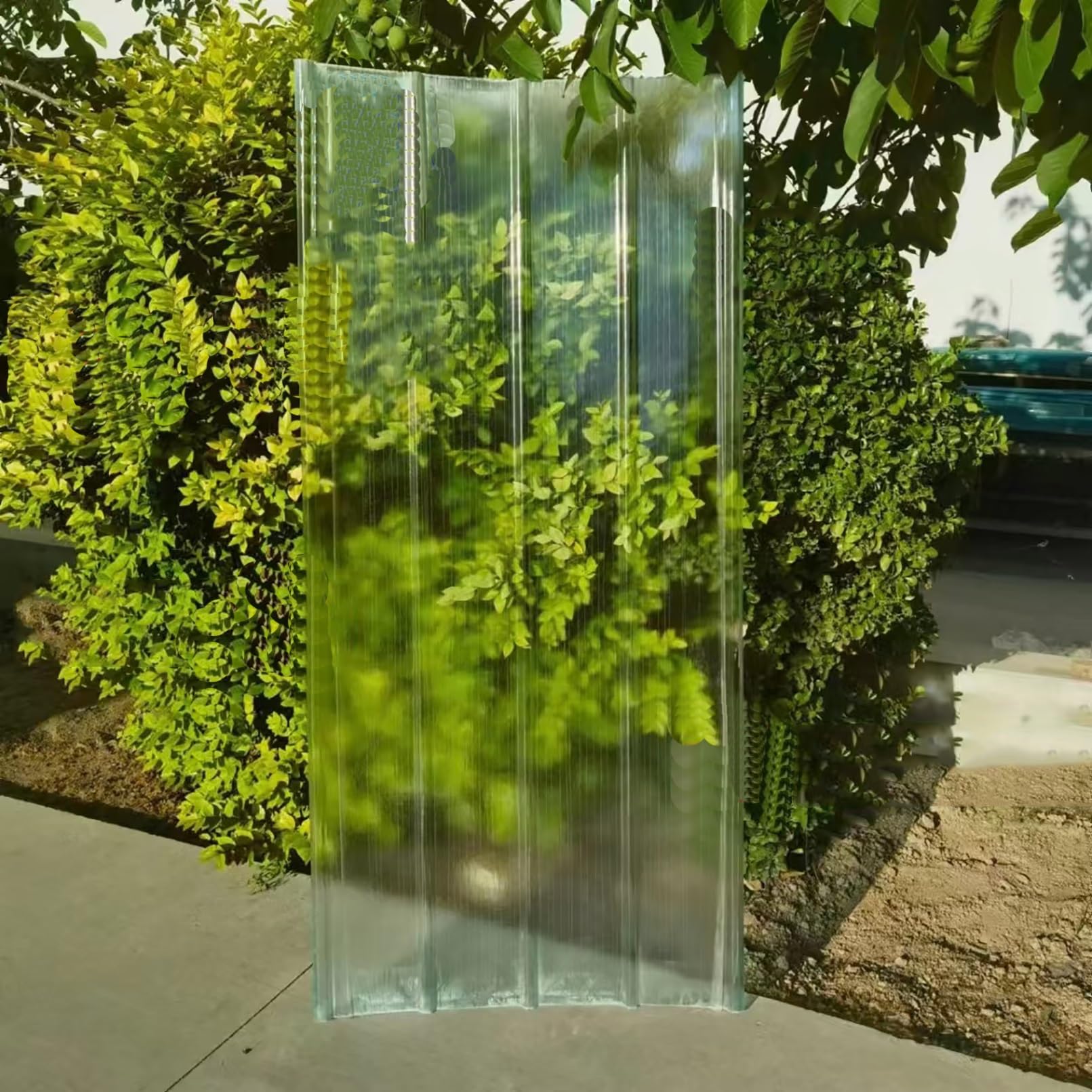 Planchas Para Tejado Transparentes De 2mm, Placa De Iluminación De Fibra De Vidrio, Chapa Ondulada FRP Aislados Para Invernaderos, Para Marquesina, Balcón, Cochera(10pcs,93x120cm/36.6x47.2in)