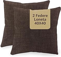 SONIT - Federe Cuscini Divano 40x40 - Copricuscini Per Divano Salotto e Camera - 2 Pezzi 40x40 cm - Copri Cuscino Made In Italy - Federe Cuscini Marrone
