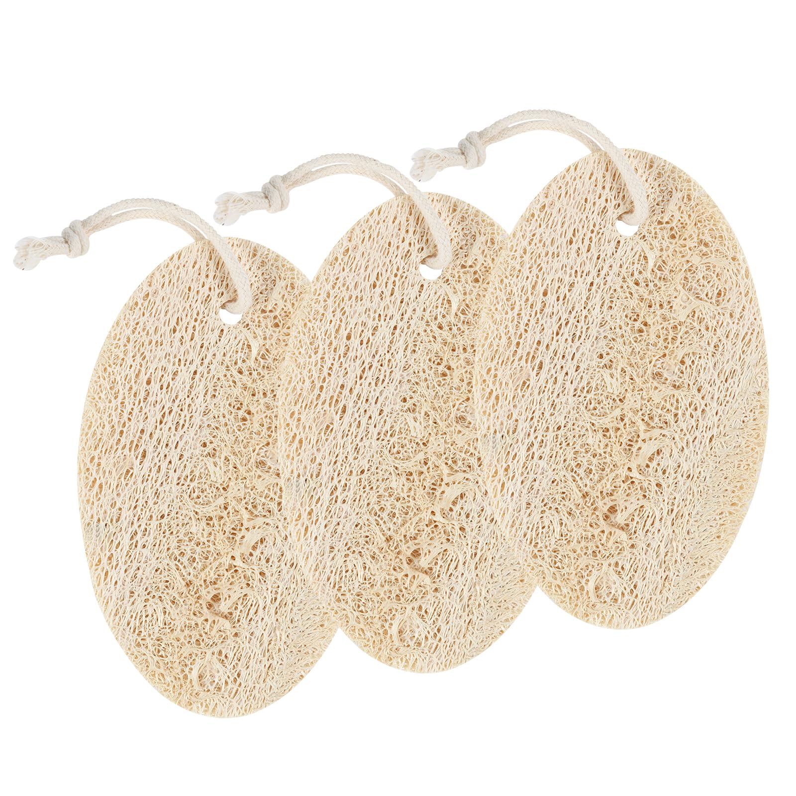 Shower Friendly Loofah, Natural Exfoliating Loofah Sponge, Loofah Exfoliating Body Scrubber, Body Shower Scrubber, Shower Sponge for Body(Pack of 3)