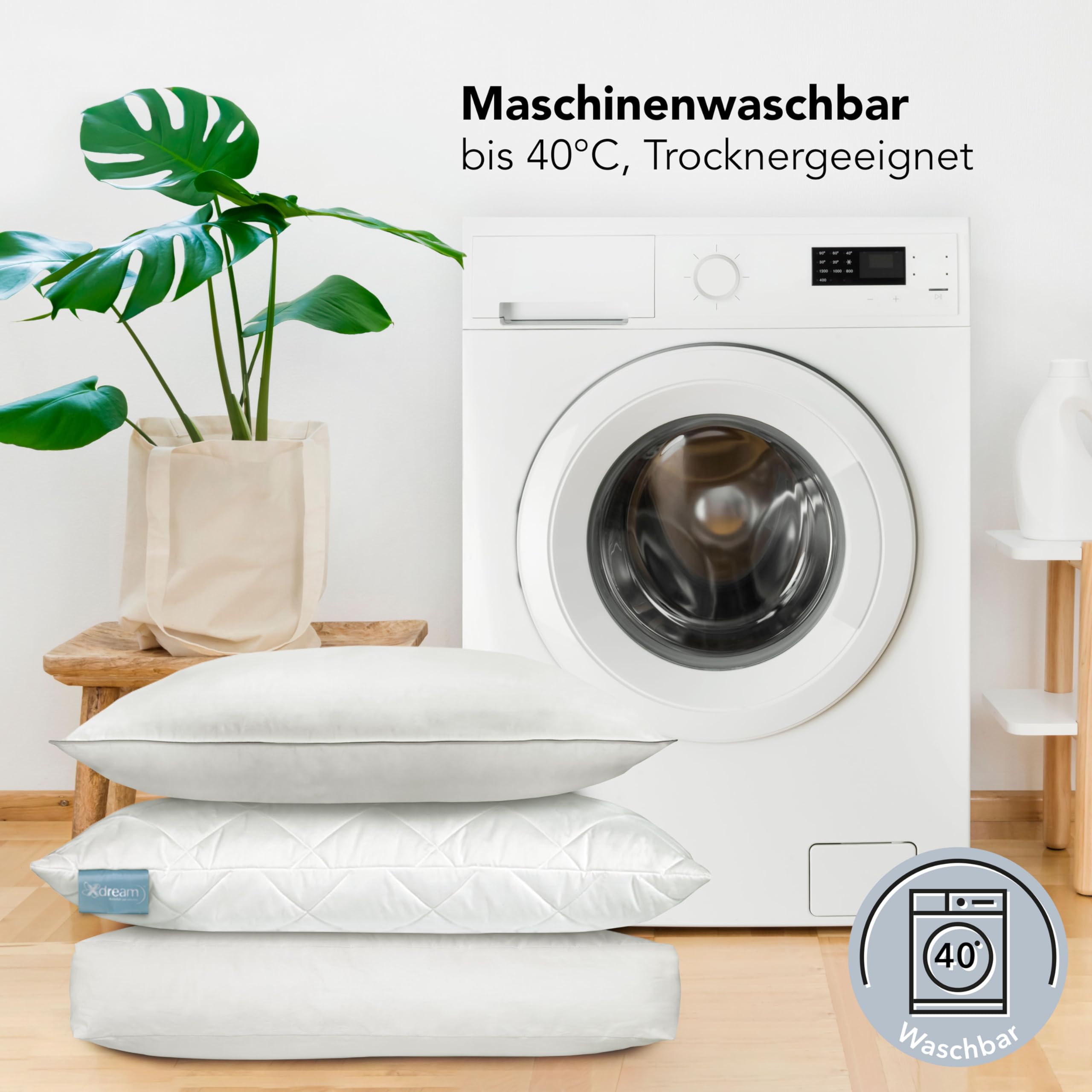 XDREAM bequemes Kniekissen für Seitenschläfer | Orthopädisches Beinkissen aus Memory Foam zur Entlastung von Knie und Rücken | Halbnackenrolle, Nackenrolle, Lendenkissen |Waschbarer Überzug