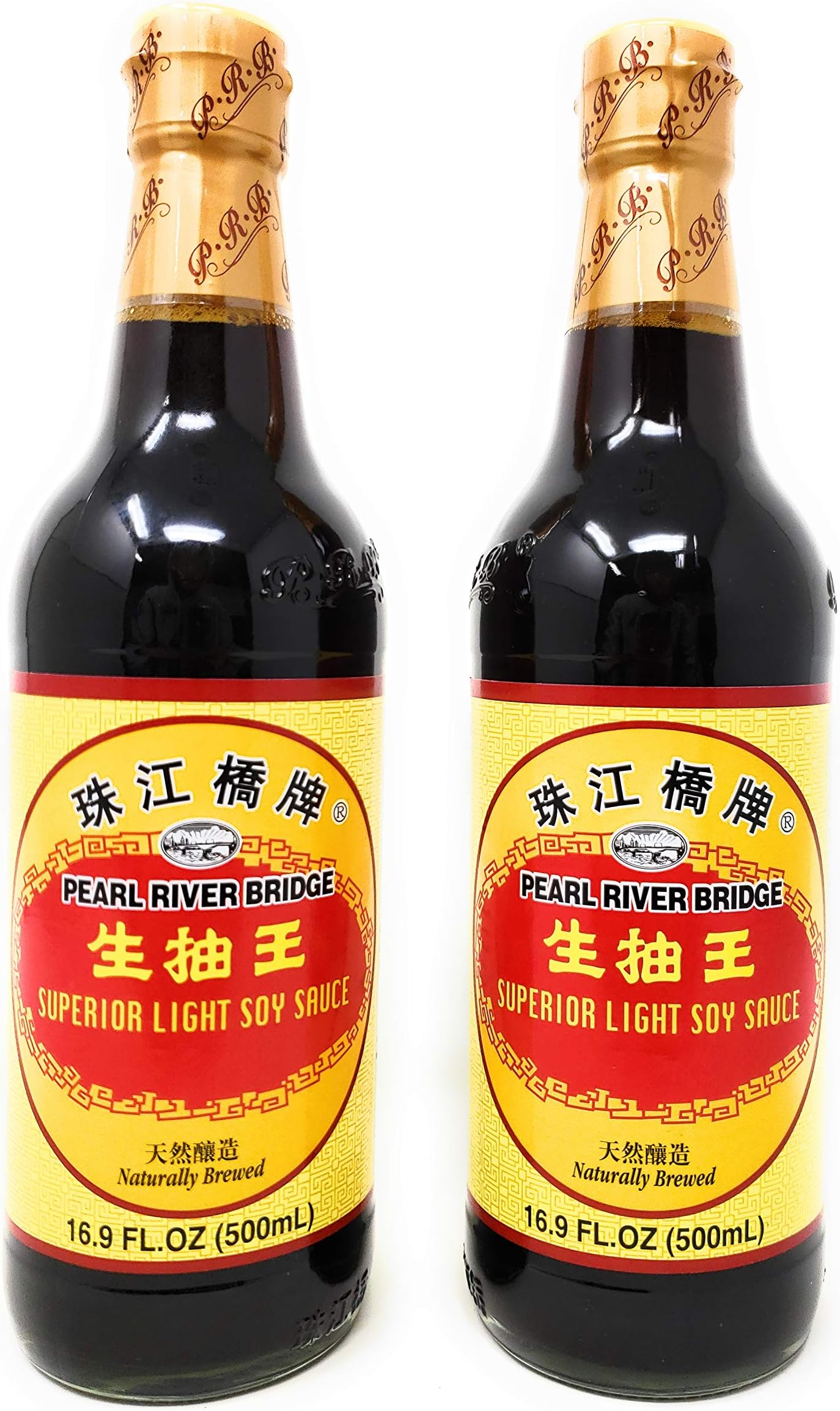 Pearl River Bridge Superior Light Soy Sauce Bottle, 16.9 Fl Oz (Pack of 2)