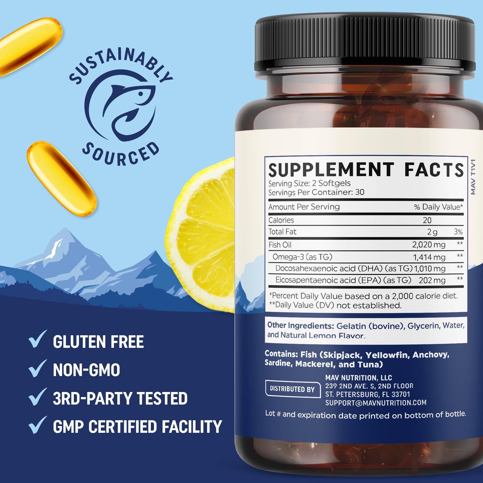 DHA Ultra 1010MG, Brain & Cognitive Health Support, Omega 3 Fish Oil, 60 Ct — Amazon image 6