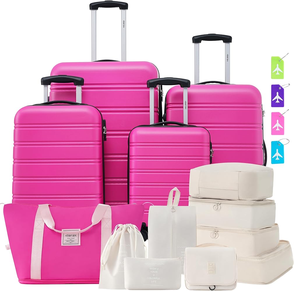 mケース Amazon.com | Merax Luggage sets of 13 Piece 16 20 20 28 IN Carry