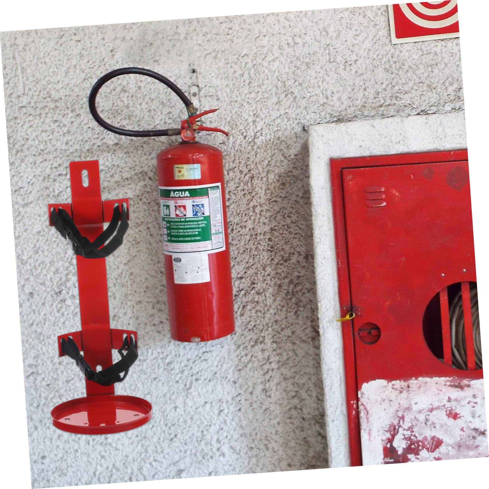NOLITOY Soporte de Extintor de Incendios Ajustable para Pared Soporte Compacto para Hogar Oficina Hotel y Barco con Correas Reforzadas para Extintores