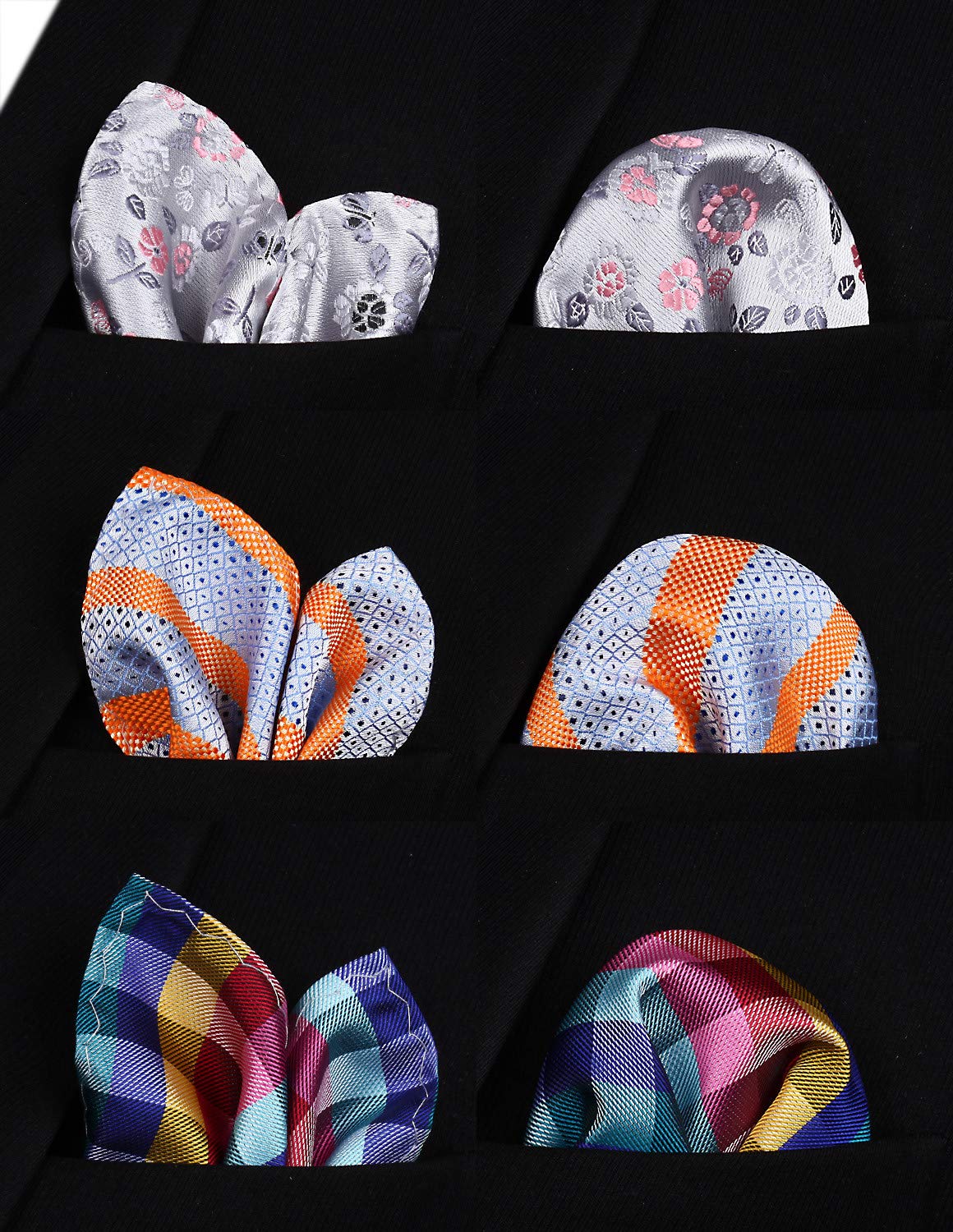 HISDERN Nino Pre-atado Corbata tejida Corbata De Panuelo para ninos escuela nino Lazo padre-hijo Set de bolsillo cuadrado