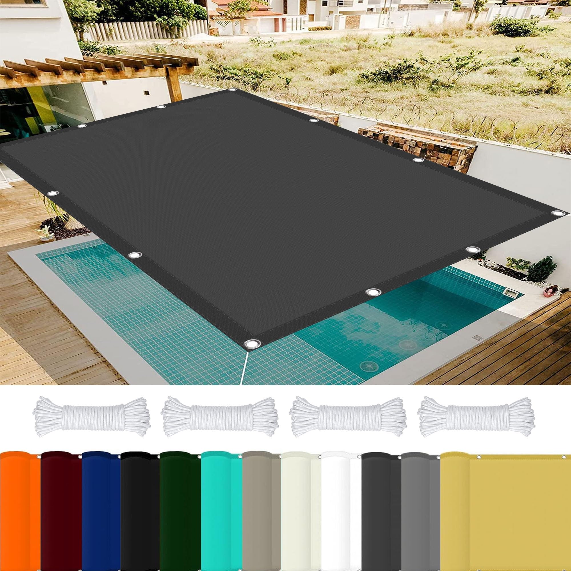 Pergola Canopy Replacement 1.4 x 1.5 m(4.59 x 4.92ft) Pes Polyester,98% UV Block Sunshade Awnings Durable Perfect for Outdoors,Party, Patio, Dark Grey