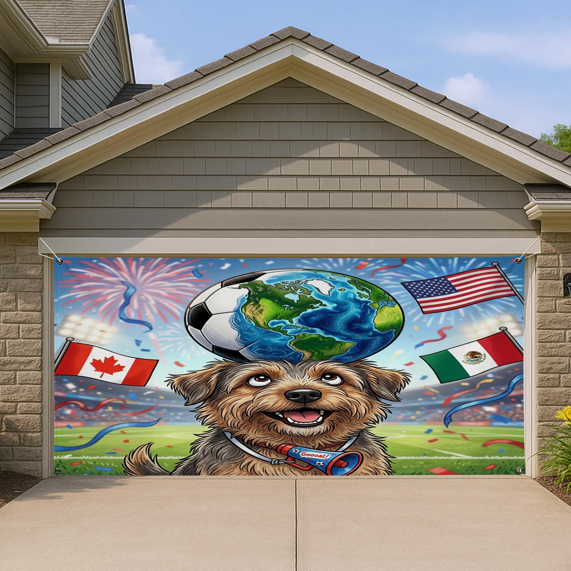 Décoration Norfolk Terrier de grand format pour support photo de match 2026
