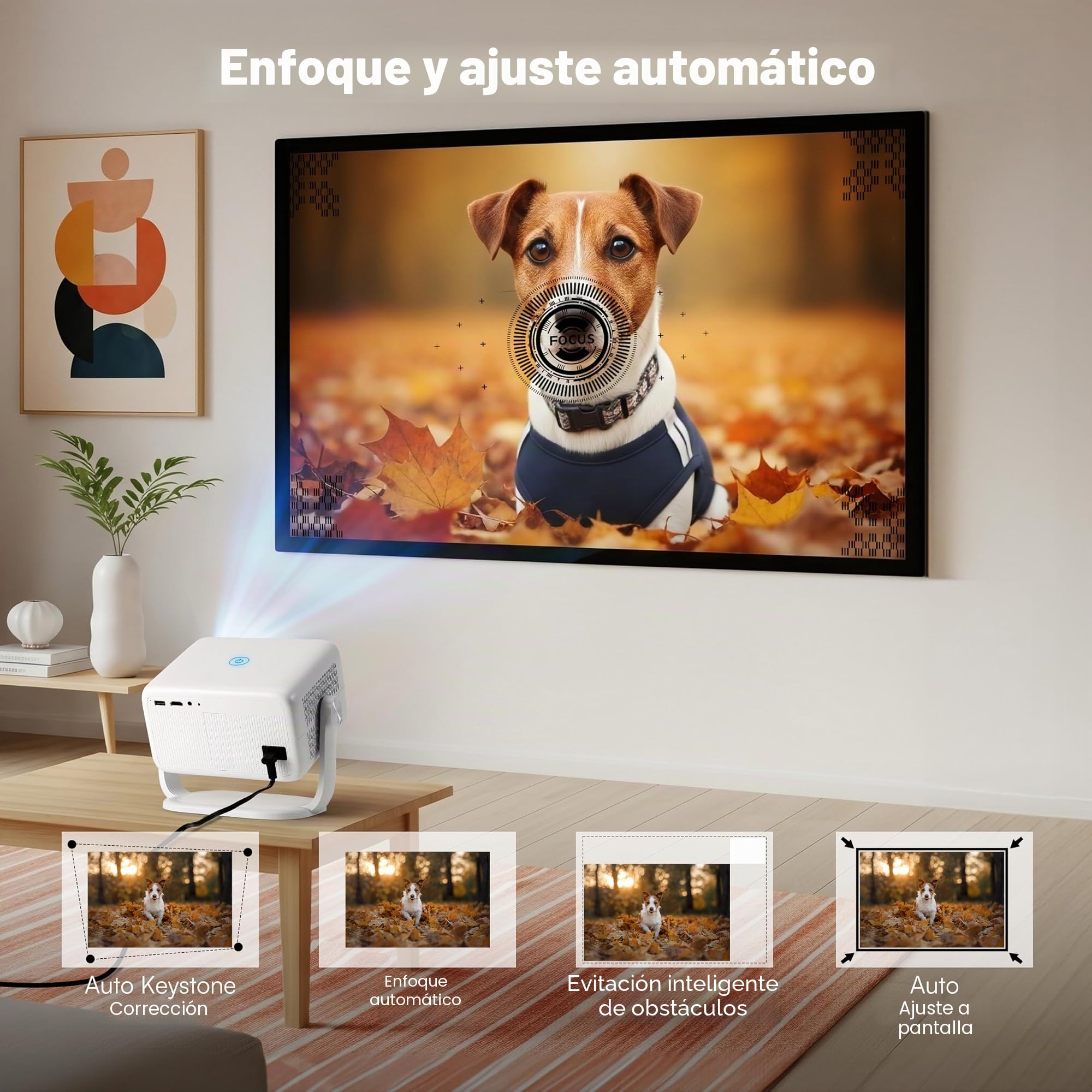 Caydo P3 Proyector Artístico con Aplicación Exclusiva para Artistas, Proyector Portátil con Autofoco y Corrección Keystone, Resolución Nativa 1080P para Dibujo y Calco, Proyección de 40''-120''