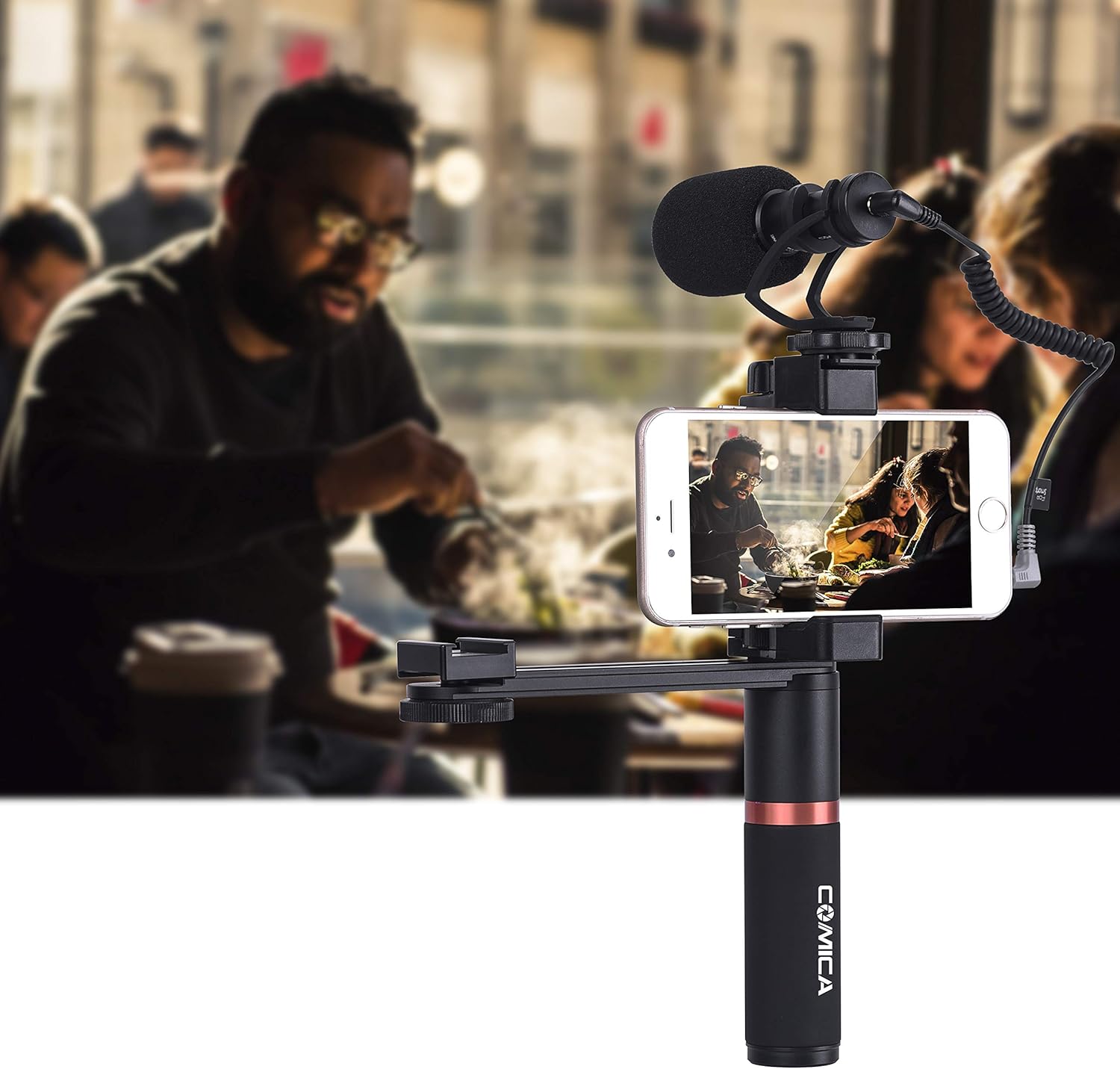 Flash Deals - 80% OFF Comica CVM-VM10-K4 Smartphone Video Microphone Kit with Grip Handle, Cardioid Video Shotgun Microphone,Vlogging Recording Kit for iPhone X,XR,XS,11 Pro,12,Samsung Huawei Android Smartphones etc. Get Discount 70% Price Comica CVM-VM10-K4 Smartphone Video Microphone Kit with Grip Handle, Cardioid Video Shotgun Microphone,Vlogging Recording Kit for iPhone X,XR,XS,11 Pro,12,Samsung Huawei Android Smartphones etc.