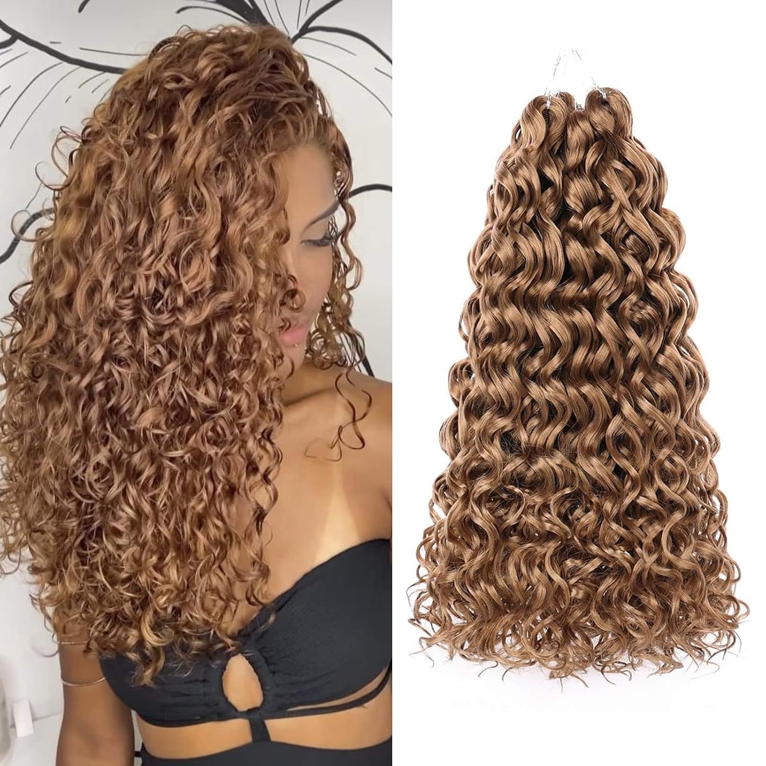 [ゆこ]あみぐるみ⑧ Amazon.com : ZRQ 18 Inch GoGo Curl Crochet Hair Honey Blond 8
