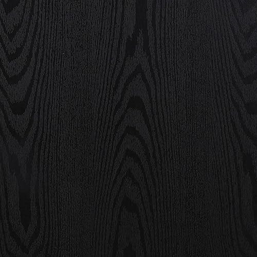 Miniatura 6 de Household Essentials Crown - Mesa auxiliar cuadrada con estante de almacenamiento, grano de madera de roble negro y metal dorado