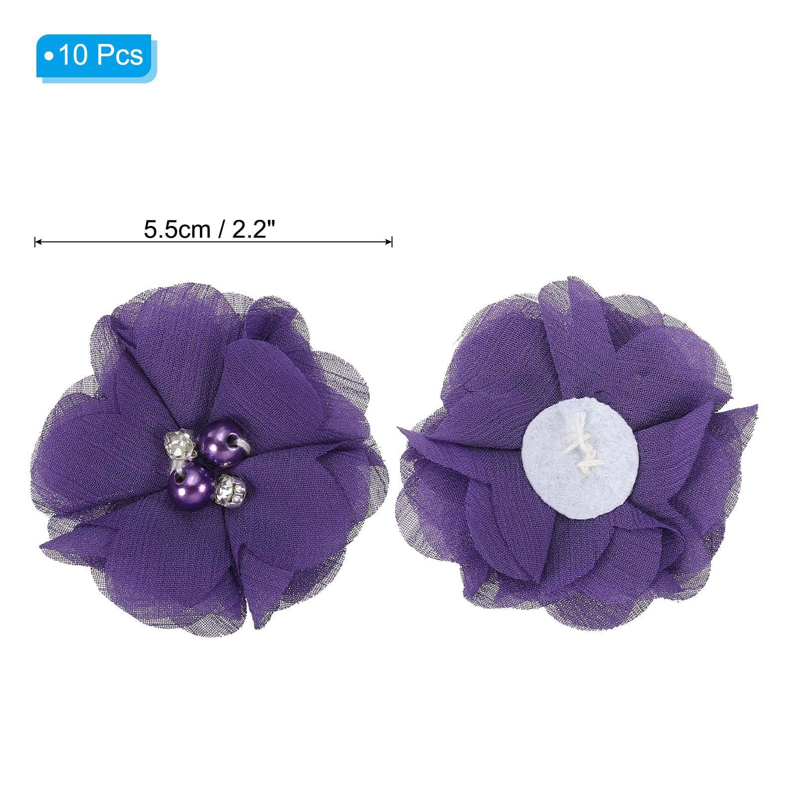 PATIKIL 2" Chiffon Flowers - Image 2