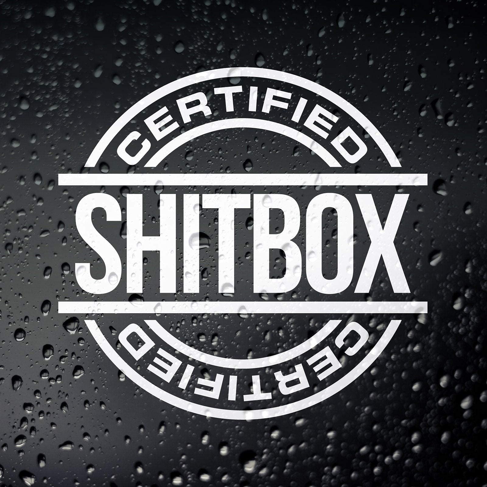 TAMENGI Certified Shitbox Car Sticker - JDM JAP Tuner Drift Stance Dub Rat Look Rat Rod - 5x5 inch