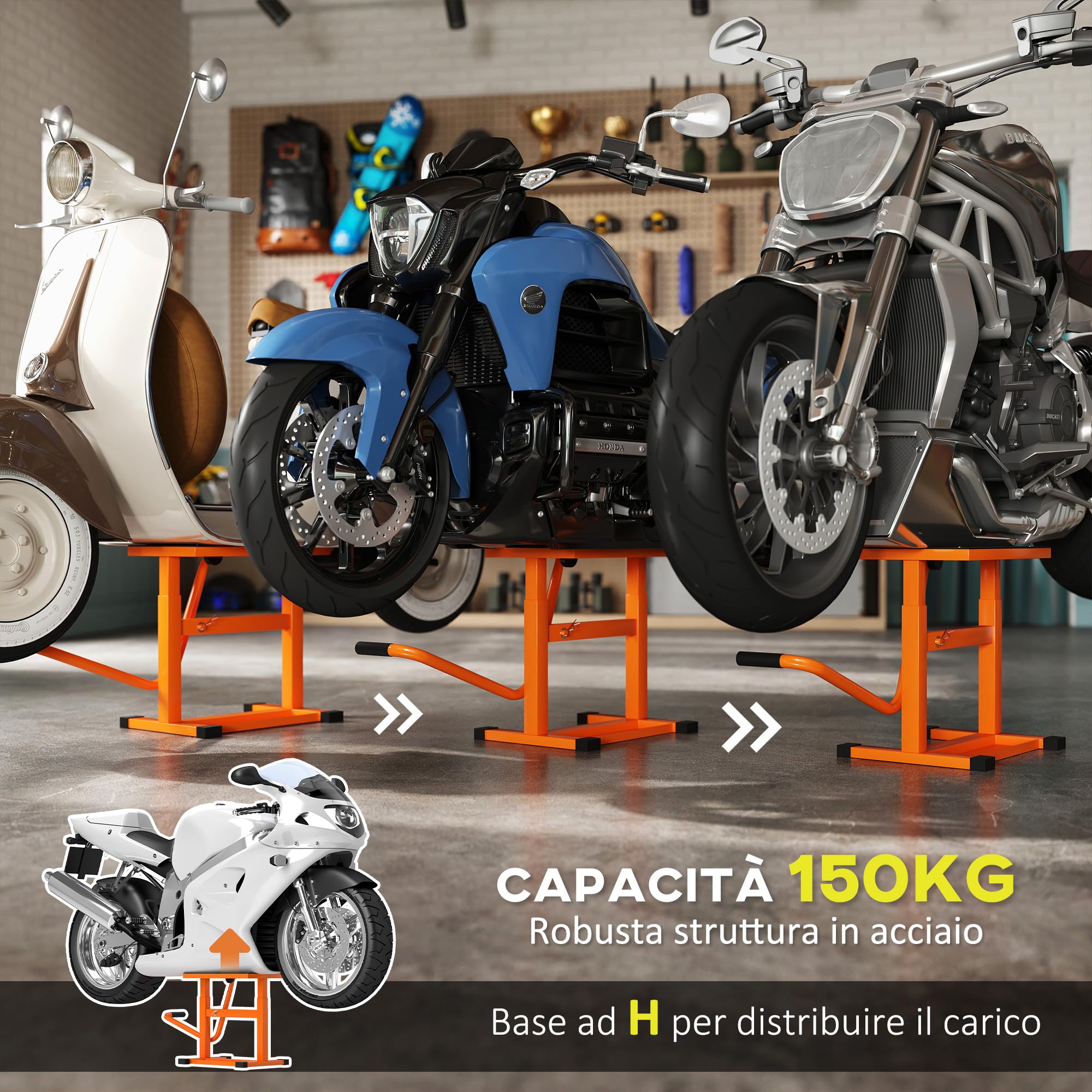 Nottolini Supporti Cavalletto con Protezione Forcellone DBK SCP05 KTM Duke 990 2024-2025