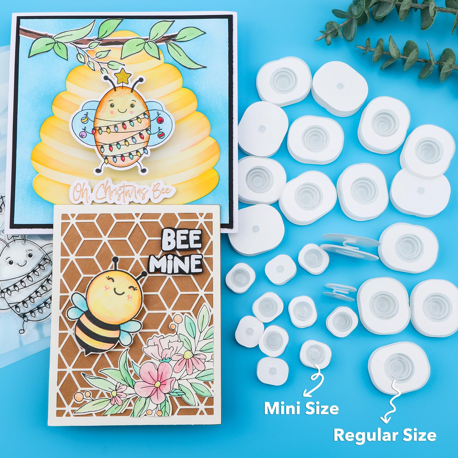 40PCS Slider Card Gliders With Adhesive Circles - Rotating & Sliding Mechanisms For Card Making