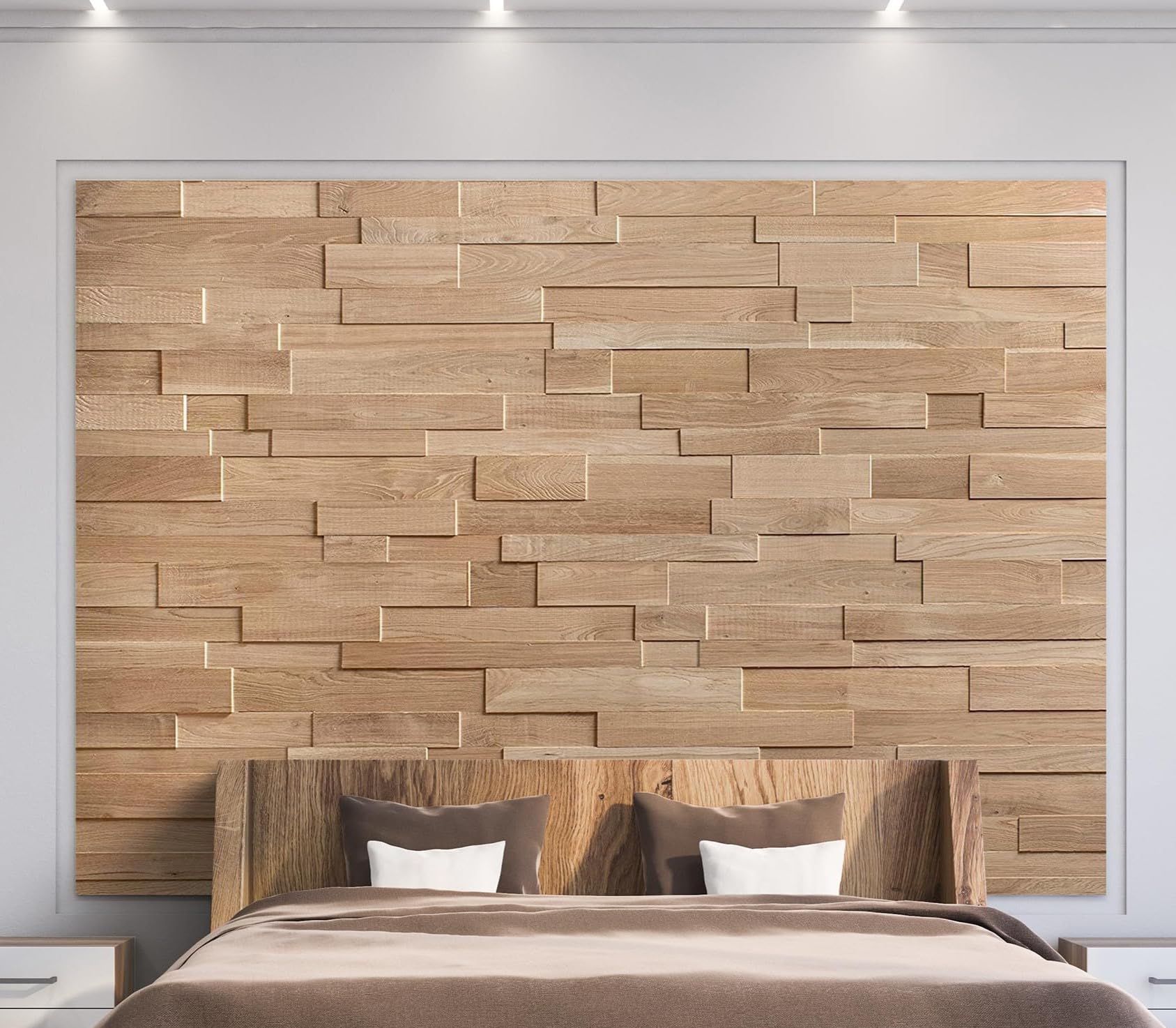 Wooden Wall Design 3D Oak Panel - OZO Lite - 1 m²