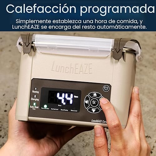 Miniatura 6 de LunchEAZE Core Gen 2 Fiambrera eléctrica y térmica inalámbrica, alimentada por batería, capacidad de 4 tazas, 220 F, calefacción programada