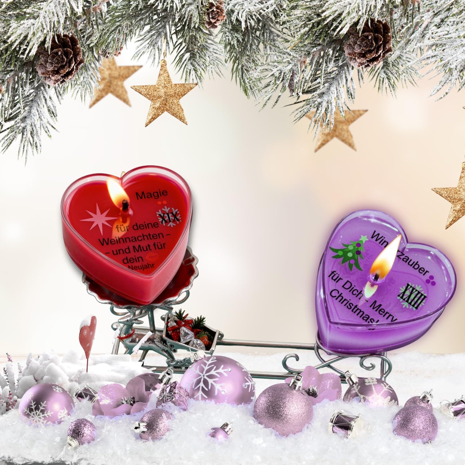 Duftkerzen Adventskalender 2025 - Kerzen mit versteckten Botschaften, Geschenk für Frauen, Geschenkset für Mama Eherfrau zu Weihnachten (Advent-Duft02)