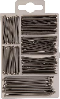 Hillman 591511 Small Finish Nail Kit, 150-Pack Silver - Assorted Sizes for Trim, Countersinking & Finishing Work
