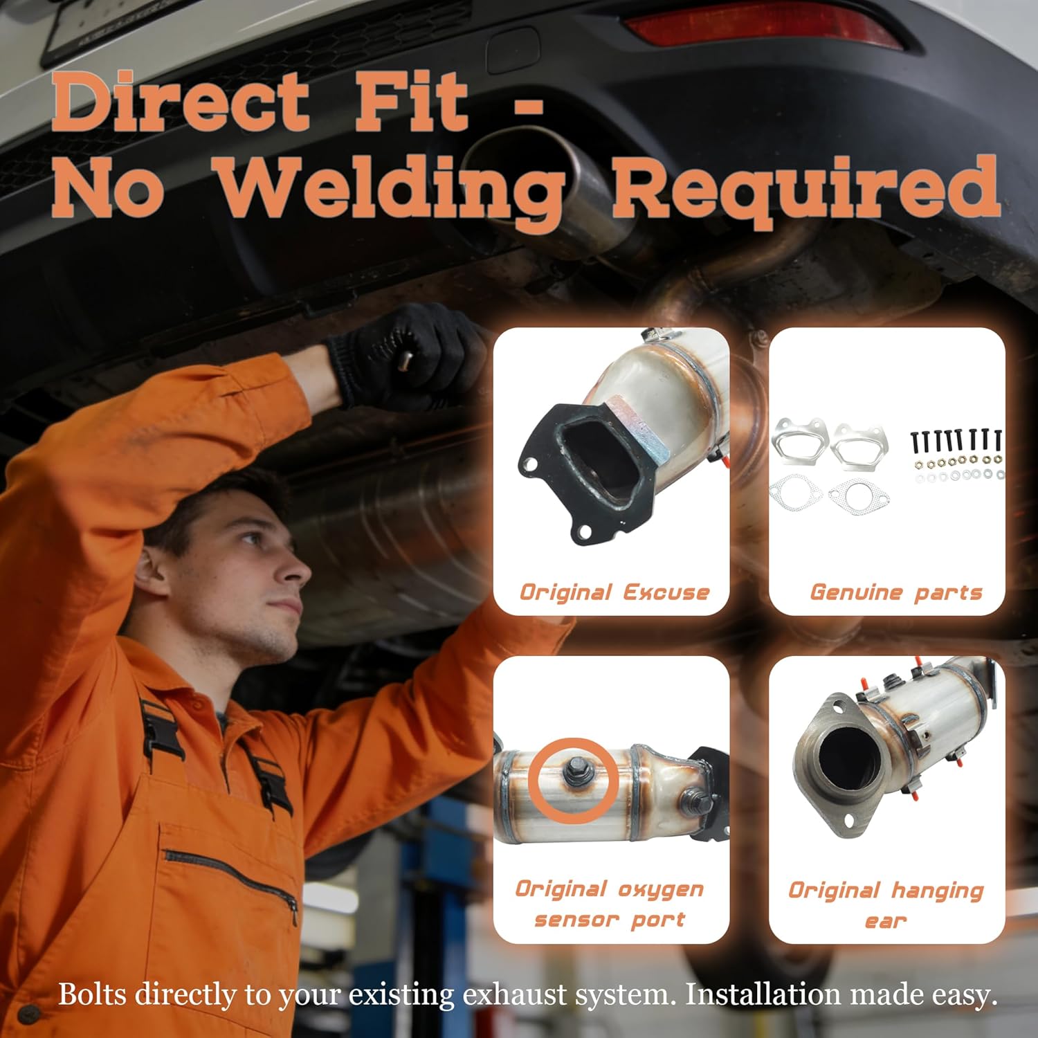 front rear catalytic converter compatible with 2011-2019 chrysler town & country dodge grand caravan journey avenger 200 3.6l (epa compliant)