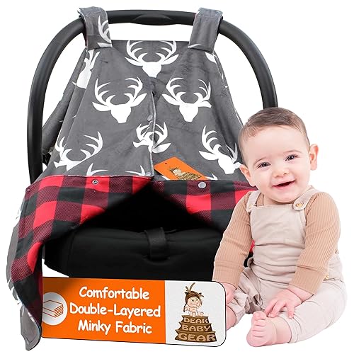 Dear Baby Gear Manta para asiento de automóvil de bebé, funda de asiento de automóvil para bebé, mantas para asientos de automóvil infantiles y