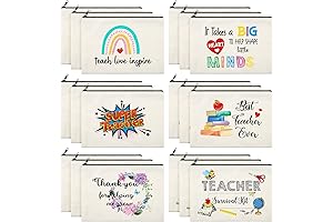 Christmas Teacher Appreciation Gifts in Bulk: 18 Unique Toiletry Organizer with Zippers