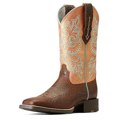 Ariat Round Up Wide Square Toe StretchFit Western Boot Women