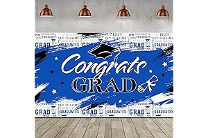 Class of 2022 Blue Graduation Backdrop