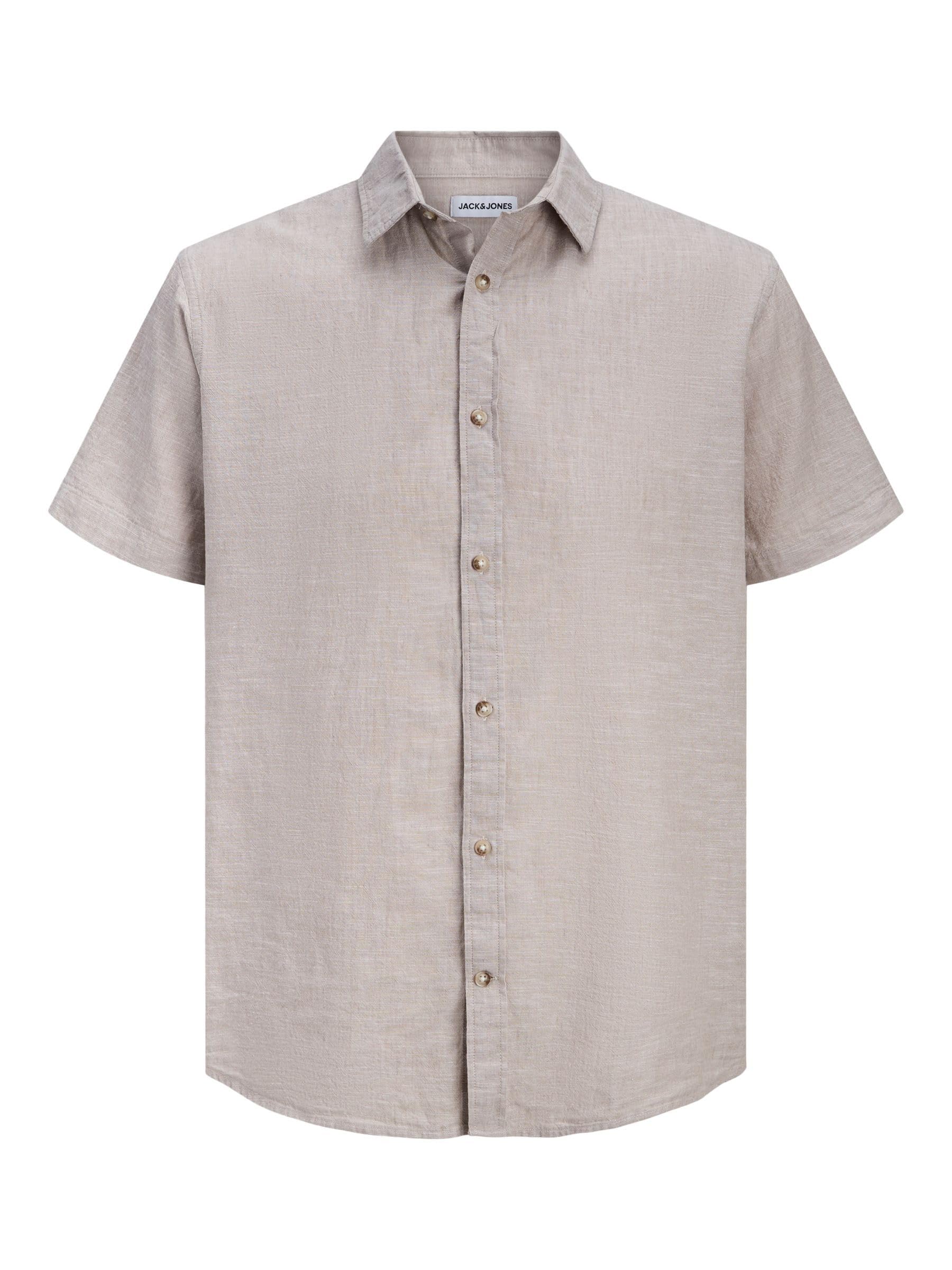 JACK & JONES Jjesummer Linen Blend Shirt S/S Sn, String, L