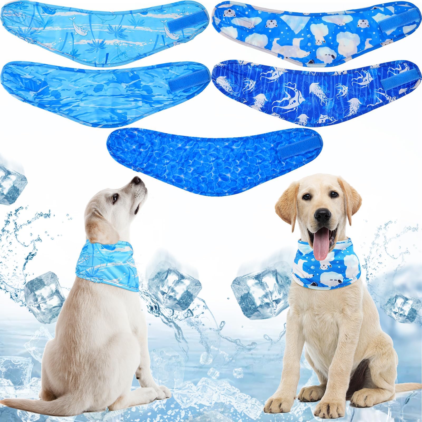 Talltalk 5 Pieces Dog Cooling Bandanas Dog Cooling Neck