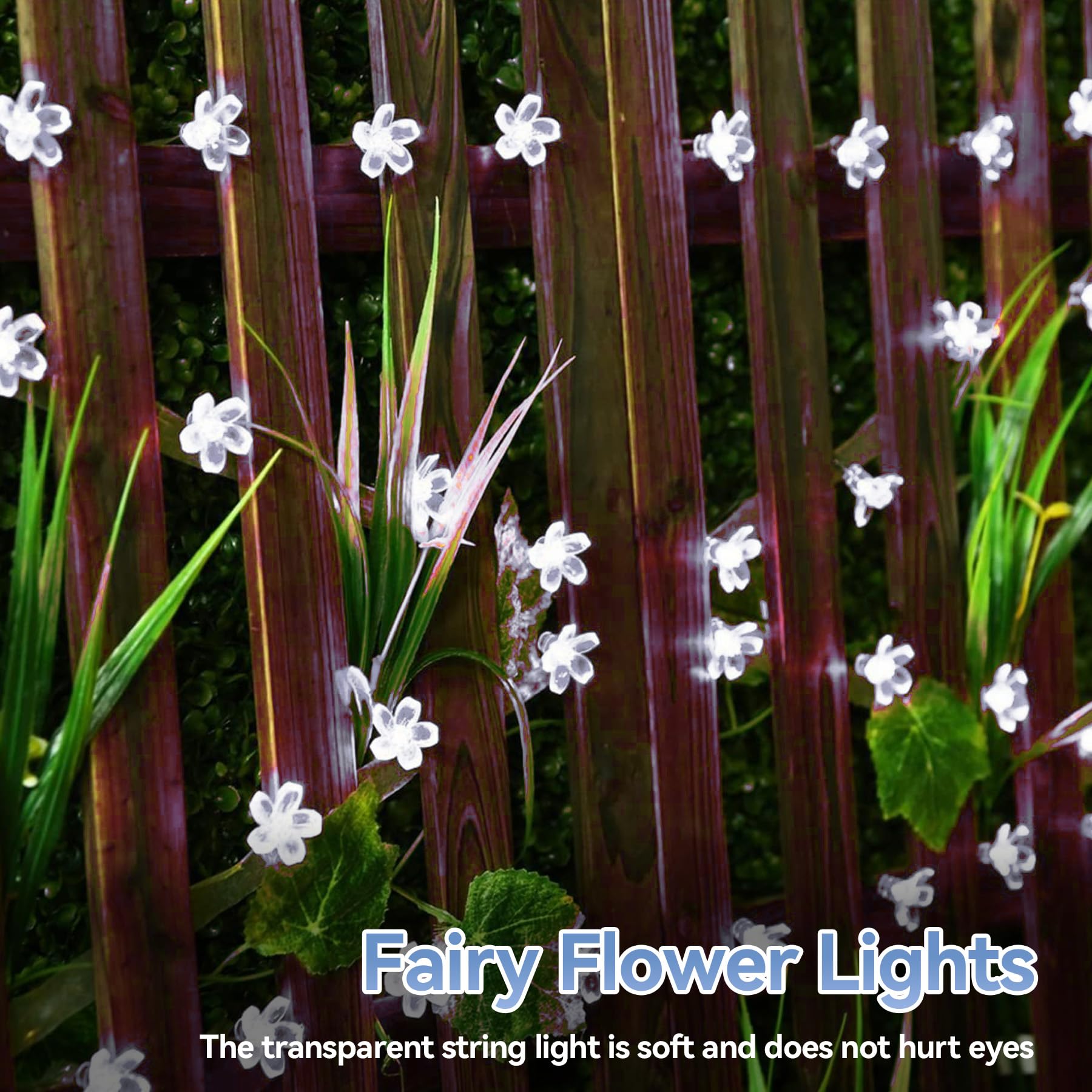 LIGHTOP Guirnalda de luces de hadas de flores para interiores, funciona con pilas, 30 luces LED de cerezo, decoración impermeable para camping, valla de jardín, cumpleaños, fiesta de boda, dormitorio