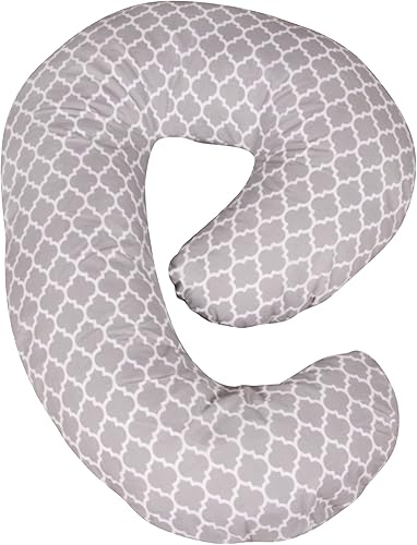 Leachco Snoogle MiniCompact side Sleeper embarazo almohadaChic marroquí Gris