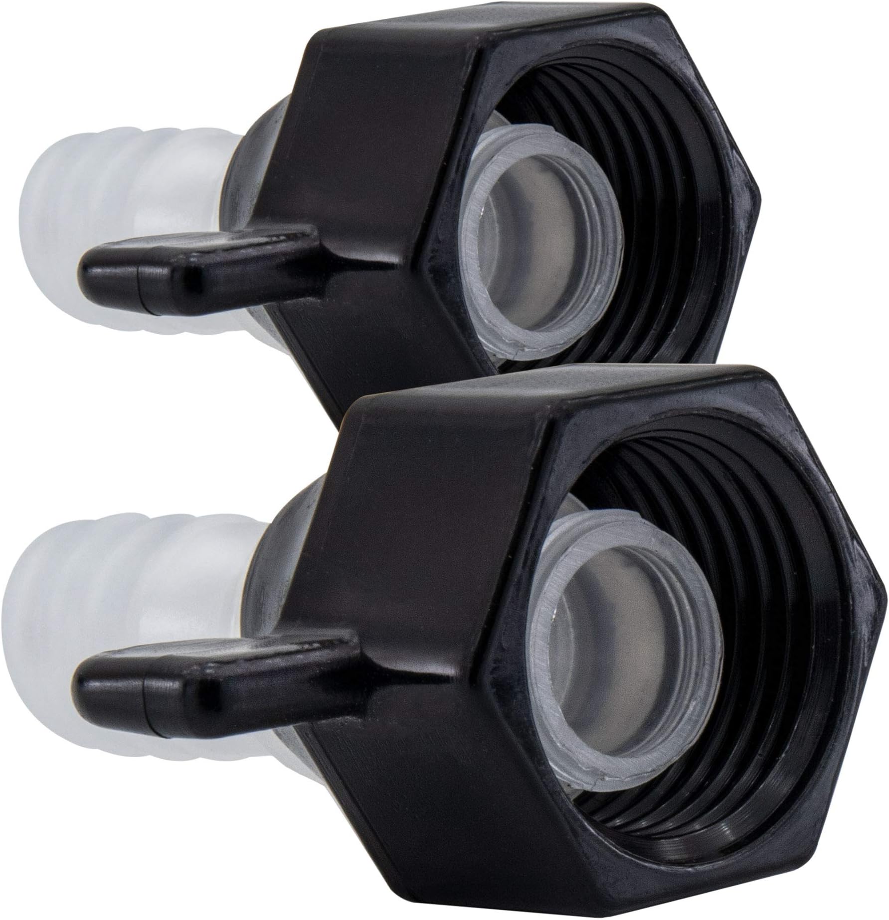 RecPro RV Plumbing Fitting 1/2" Swivel to 1/2" Barb | Barb Straight Wingnut Swivel Adapter (2-Pack)