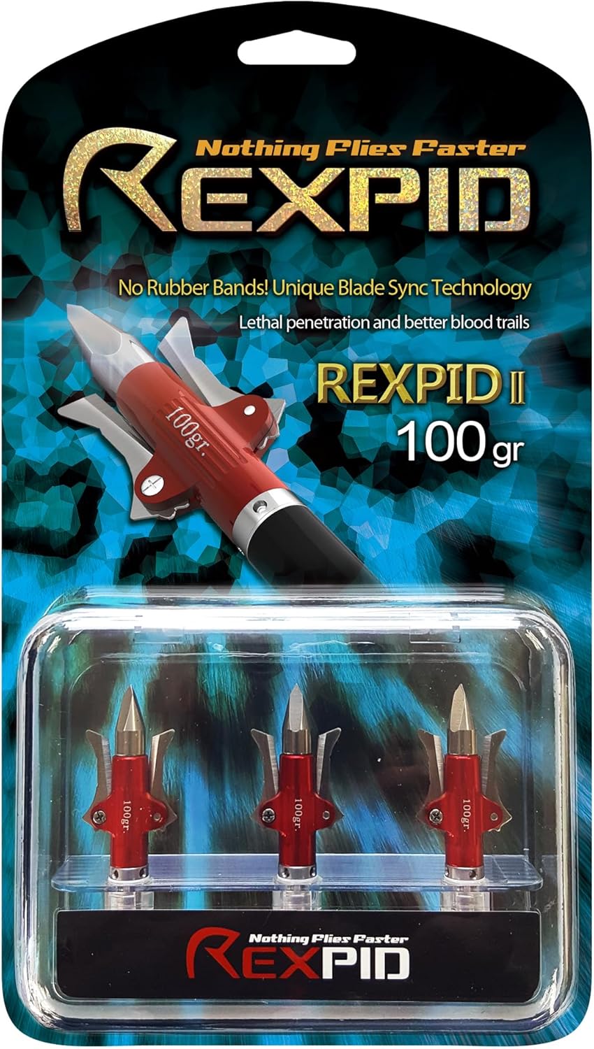 PeppermintOne Rexpid II Fixed Broadheads 100 Grain, 3 Pack
