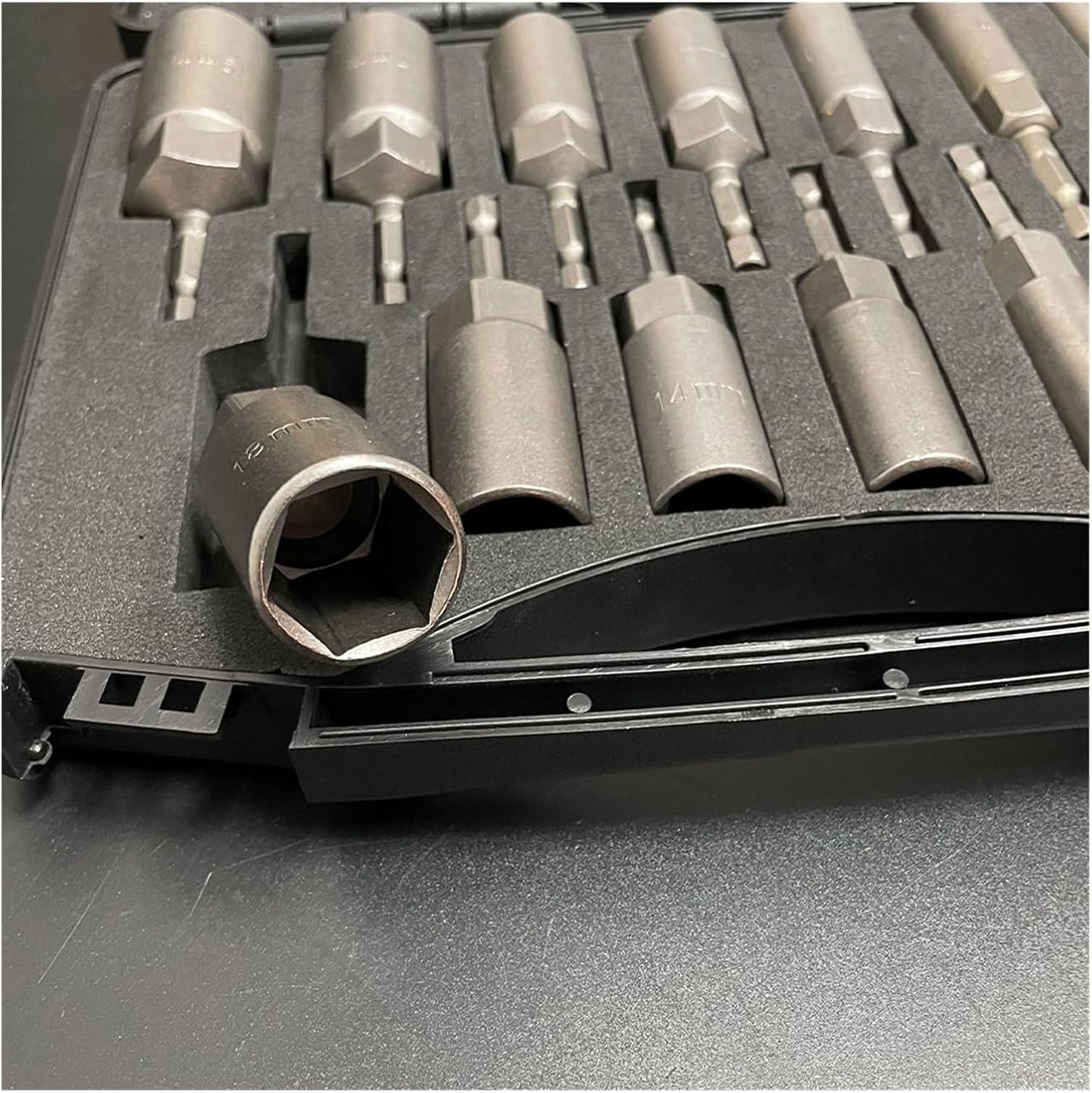 15Pcs 80mm Length 6.35Mm Hex 5.5-19mm Impact Socket Adapter Deepen Power Nut Driver Drill Bit Set For Tools