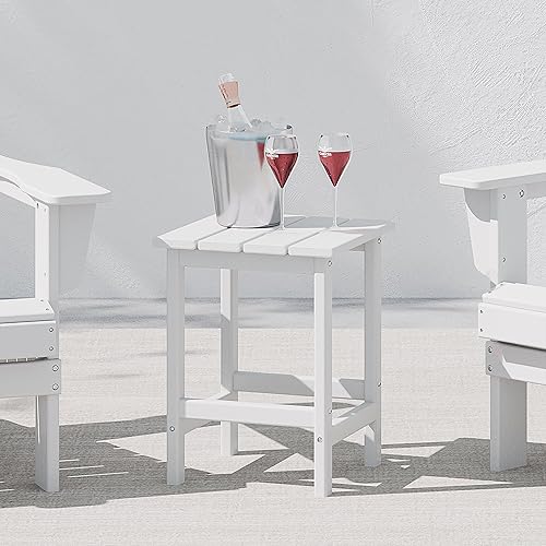 Vista 378 de WestinTrends Dylan Adirondack - Mesa auxiliar redonda para exteriores, color negro