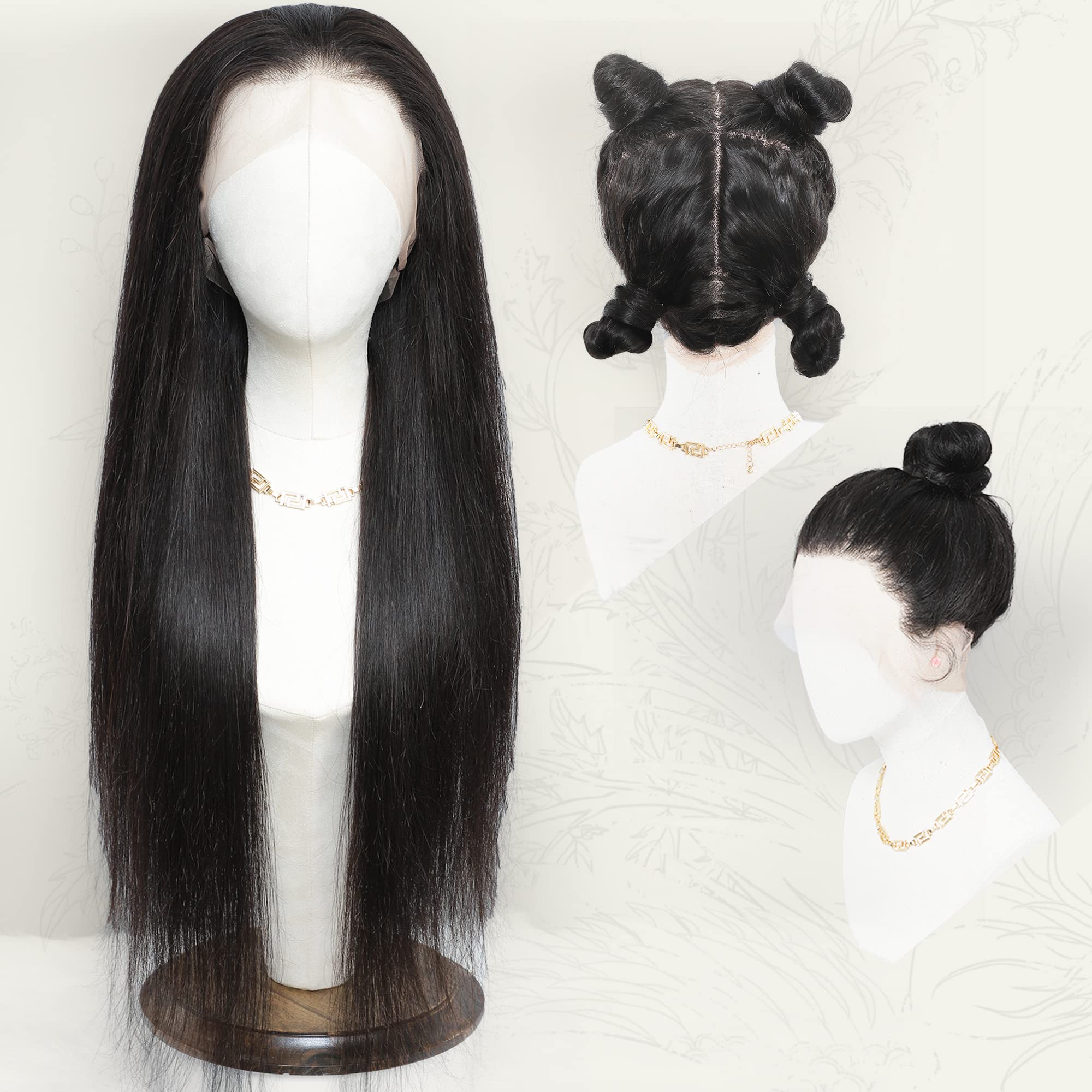Amazon.com : 【ISSEYDIRA FULL LACE WIGS OUTLET】Straight Full Lace HD Human  Hair Wigs 2.0 Can Be Free Part 100% virgin Human Hair 180% Density  Pre-Plucked With Invisible Knots (22 Inch, unprocessed hair) :