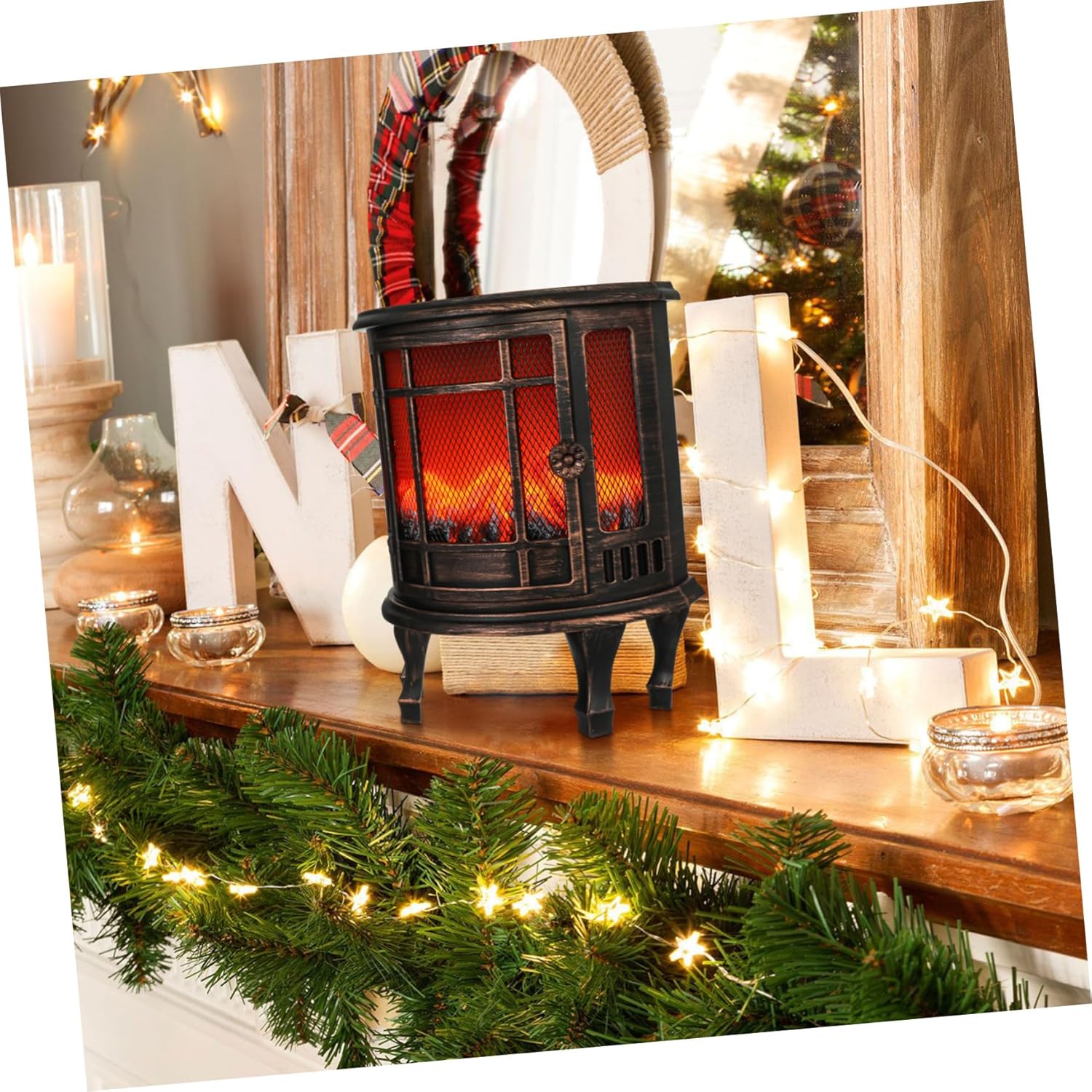 Delicate Decorative Flame Light for Home Decor Unique Night Lamp for Bedroom Coffee Table Fireplace Mantle Elegant Design Battery Not Included