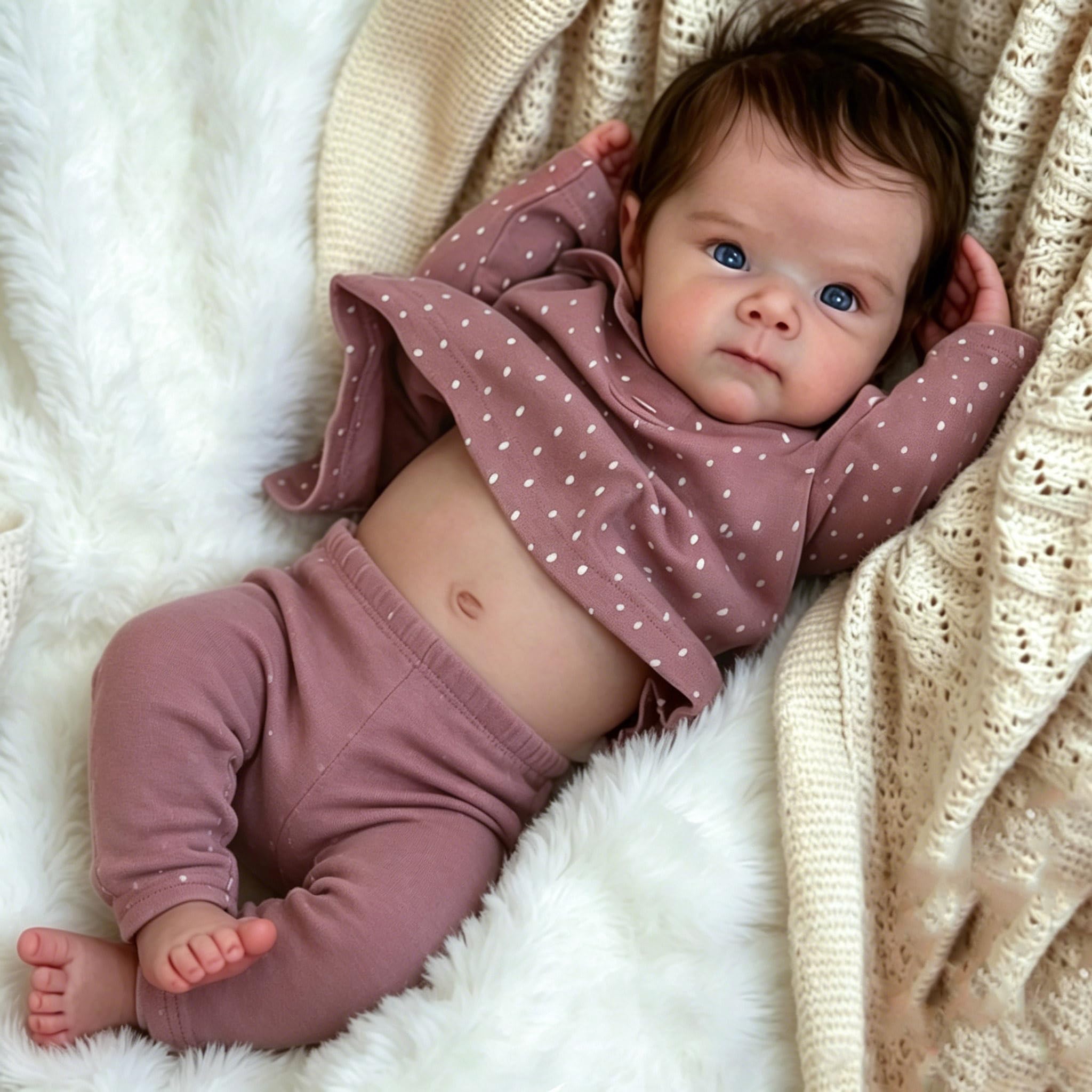 Zero Pam Bebe Reborn Cuerpo Complet, Muñecas Bebe Reborn Niña, 48CM Bébé Reborñ Realista, Bebés Que Parece Real, Bebé Reborñ con Accesorios