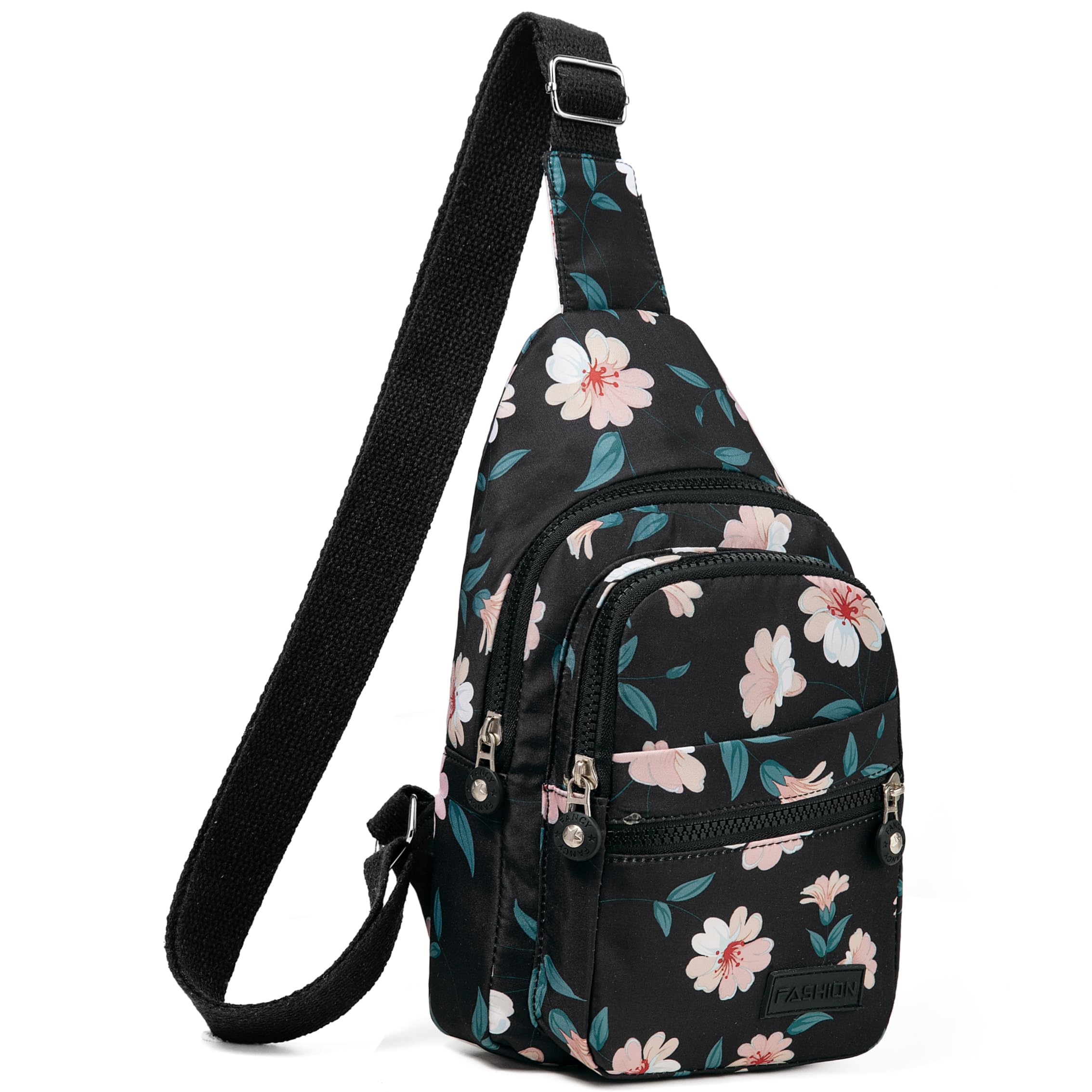 Banelu Small Sling Backpack Crossbody Sling Bag for Women, Cross Body Bags Fanny Packs Crossbody Purses - Cherry Blossoms D1 Cherry Blossoms