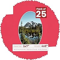 Vista 163 de Tapete de 5 x 7 para fotos de 4 x 6 pulgadas, con apertura de tablero ovalado verde Honeydew precortado, sin ácidos, mate para proteger tus