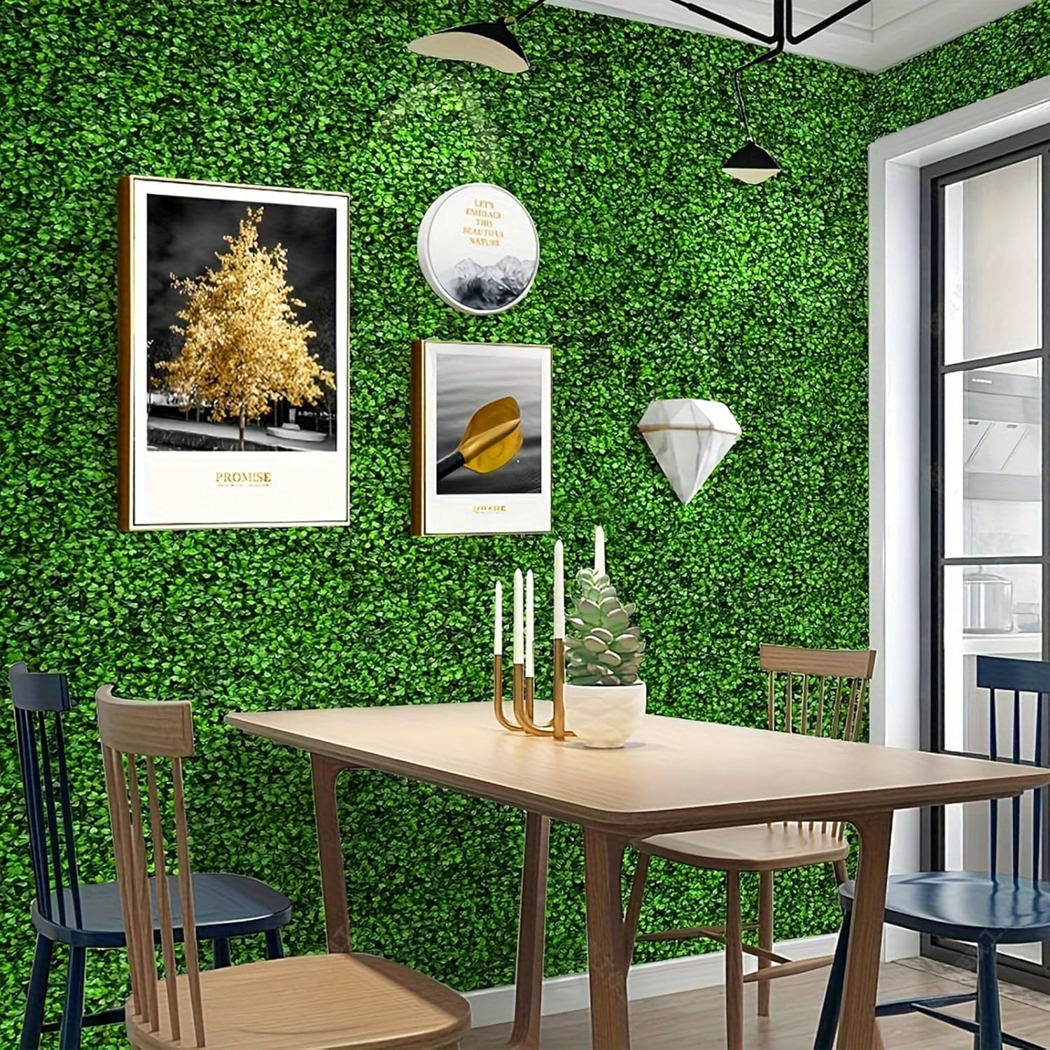 24 Pcs Artificial Greenery Wall Panels, Artificial Boxwood Hedge Panels, Green Grass Backdrop Boxwood Panels, Patio Decor for Wedding, Privacy Hedge Screen for Outdoor Garden & Indoor Wall Decor